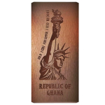 Neu ** GHANA 1 kg Kupferbarren Edition - LADY LIBERTY 1...