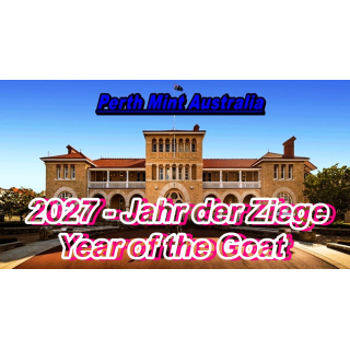 3,5 oz SET Australien 2027 Proof - Jahr der ZIEGE / Year of the GOAT - Silber Lunar Ziege - 3,5 AU$ - Silberziege