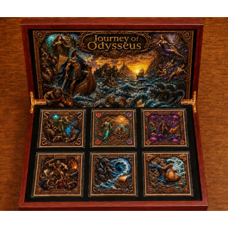 TOP** 6 x 5 oz Kupfer Edition 3-D-Effekt - Die REISEN des ODYSSEUS  - 30 oz .999 Kupfer - Copper High relief - Vorverkauf / Presale