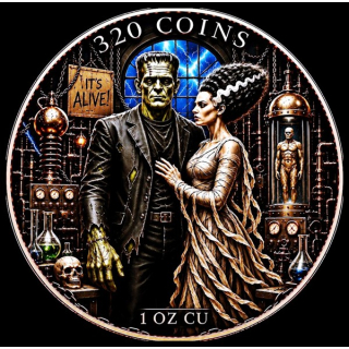 ab Lager 1 oz Kupfer Edition - Libertad & Frankies Labor - Willkommen im Labor des Horrors - Copper Color