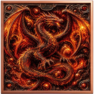 Neu* 5 oz Kupfer Edtion - FEUERDRACHE ETERNAL FIRE DRAGON - Vorverkauf / Presale!