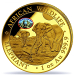 1 oz Gold Somalia Elefant 2026 Privy ANA Pittsburgh  -...