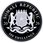 1 oz Somalia Elefant 2026 Privy PITTSBURGH / USA Münzmesse/Money Fair - Serie African Wildlife - ELEFANTENMOTIV 2026