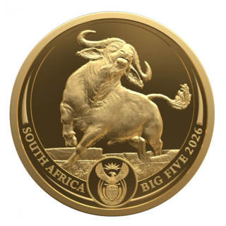 NEU* 1 oz Gold Südafrika 2026 Proof - BÜFFEL / BUFFALO - Big Five Serie (5.) - Gold - 50 Rand