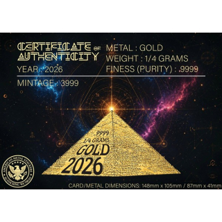 Letzte** 0,25 g GOLD-Edition - Die Grosse Pyramide - Shape-Prägung