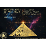 Letzte** 0,25 g GOLD-Edition - Die Grosse Pyramide - Shape-Prägung