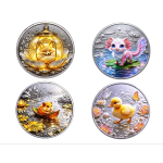 Neu* 4 x 1 oz *SET* Kupferedition - Ente Hamster Fuchs Kolibri- Fantasiemotive (3-6.) - Für Kinder & Erwachsene - Kupfer Color Hochrelief - VORVERKAUF PRESALE