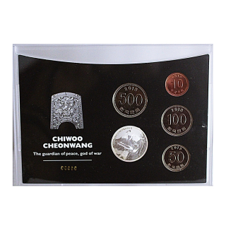 ab Lager**  1/2 oz Chiwoo Cheonwang 2018 Coin Card -SET - Südkorea South Korea + 660 Won 1/2 Clay