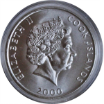 7 x 5 Cent Bimetall SET Cook Islands 2000 Color - Viel Glück / Good Luck Set  mit Glückssymbolen