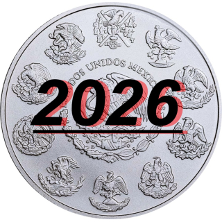 0.9 oz *SET* Mexico 2026 Libertad Siegesgöttin - Silber BU 0,9 Onza