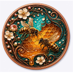 NEU** 1 oz Kupfer Color - Die HONIGBIENE / HONEY BEE