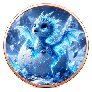 1 oz Kupferedition - BABYDRACHE / Der Kleine Eisdrache - Die Legende der Drachenbabies - Copper Color - VORVERKAUF PRESALE