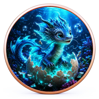 1 oz Kupferedition - BABYDRACHE / Der Kleine Wasserdrache - Die Legende der Drachenbabies - Copper Color - VORVERKAUF PRESALE