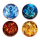 4 x 1 oz *SET* Kupferedition - BABYDRACHEN - Eis Wasser Golden Feuer Drachen - Die Legende der Drachenbabies - Copper Color - VORVERKAUF PRESALE