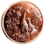 NEU** 10 x 1 oz *SET* Kupferedition - GIRAFFE GIRAFFENFAMILIE / Giraffe FAMILY - Wilde Tiere / Familie (9) / Wild Animals - Hochrelief High Relief