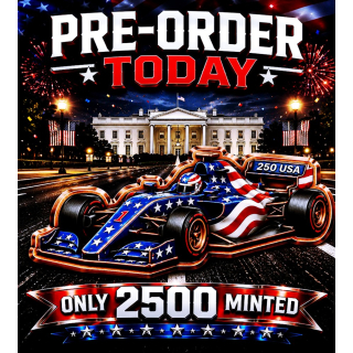Neu* 1 oz Kupfer Edition - RACING CAR  American Flag - Kupfer Color - Vorverkauf / Presale