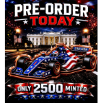 Neu* 1 oz Kupfer Edition - RACING CAR  American Flag -...