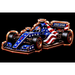 Neu* 1 oz Kupfer Edition - RACING CAR  American Flag -...