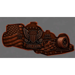 Neu* 1 oz Kupfer Edition - RACING CAR  American Flag - Kupfer Color - Vorverkauf / Presale
