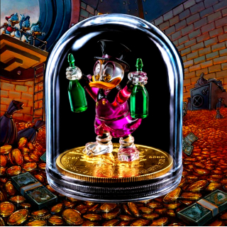 1 oz Kanada 2026 Statue Edition - Die BILLION-DOLLAR-ENTE - Zu Gast bei den Ducks in Entenhausen - Silber Color Statue - Vorverkauf Presale
