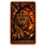 NEU** 1 oz Kupferbarren - Afrikanischer LEOPARD - Edition...