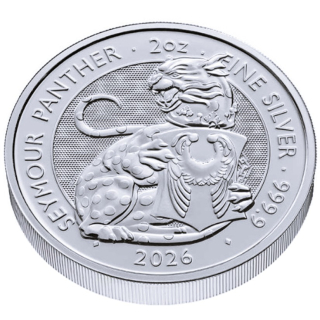 NEU* 2 oz UK 2026 BU Tudors Beasts PANTHER - Seymur Panther - Britischer Panther - Royal Tudor Beasts Silber - Großbritannien 5Pfd