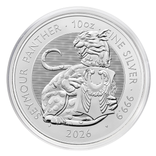 NEU* 10 oz UK 2026 BU Tudors Beasts PANTHER - Seymur Panther - Britischer Panther - Royal Tudor Beasts Silber - Großbritannien 10 Pfd
