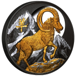 5 oz Niue 2027 Black Proof Gilded - Jahr der ZIEGE - YEAR...