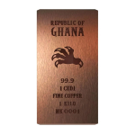Neu ** GHANA 1 kg Kupferbarren Edition - Drache / Dragon - 1 Cedi - Chance auf einen 12 g Goldbarren - Vorverkauf / Presale!