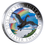 1 oz Schwan / Swan 2026 Color - ANDA Coin Show Perth Money Australien - Silber 1 AU$ - Perth Mint Serie Schwäne