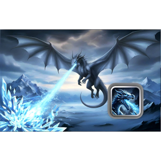 Neu * 1 g Silber - Der Eisdrache / Ice Dragon - Wunderschönes Motiv ! - Serie Minisilber