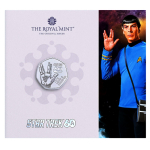 NEU* 8 g Bimetall UK 2026 Star Trek - Mr. Spock Vulkaniergruss - 60 Jahre StarTrek Coin Card 7-eckige Prägung - 50 Pence - Erste Star Trek Münze der Royal Mint UK