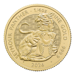 NEU* 1/4 oz Gold UK 2026 BU Tudors Beasts PANTHER - Seymur Panther - Britischer Panther - Royal Tudor Beasts Silber - Großbritannien 25 Pfd