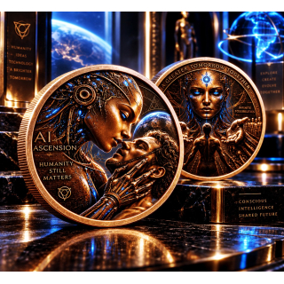Neu** 2 oz Ascension AI 2026 Kupferedition - KI Künstliche Intelligenz & Der Mensch - HUMANITY STILL MATTERS / Gemeinsam in eine bessere Zukunft - Copper Color - VORVERKAUF PRESALE