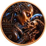 Neu** 2 oz Ascension AI 2026 Kupferedition - KI Künstliche Intelligenz & Der Mensch - HUMANITY STILL MATTERS / Gemeinsam in eine bessere Zukunft - Copper Color - VORVERKAUF PRESALE