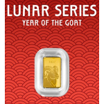 NEU* 1 g Goldbarren 2027- Jahr der Ziege / Year of the...