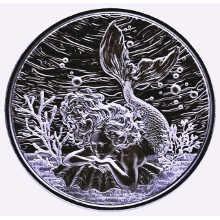 ab 23-09** 1 oz Samoa 2026 Prooflike - Meerjungfrau & Die Muschel - PRINZESSIN des MEERES - MERMAID - silber 2 NZ$