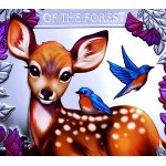 1 oz Niue 2026 Proof - Das REHKITZ / FAWN - Freunde des Waldes / Friends of Forest - Silber Color Farbig 2 $