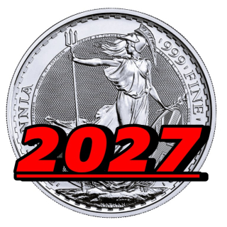 in Kürze* 1 oz BRITANNIA 2027 BU - UK Großbritannien - Silber 2 Pfd. - Neue Britannia 2027 - SilberspotAbhängig