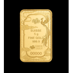 NEU* 5 g Goldbarren Pamp Suisse - Viel Glück - Good Luck - Phönix - Phoenix - Blister / Coin Card