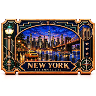 NEU* 1 oz Kupfer Edition - NEW YORK CITY - Cities from USA (01) - Serie Amerikanische Städte - Rectangular Copper Color Doppelmotiv - VORVERKAUF Presale