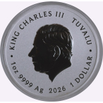 ab Lager 1 oz Tuvalu 2026 Proof - TOP GUN 40 Jahre Action Film - Silber Color 1 $