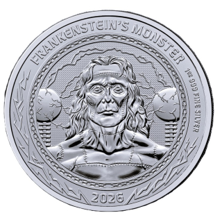 NEU* 1 oz UK 2026 BU - Frankensteins Monster - GOTHIC HORROR serie 2. Ausgabe - 1 Pfd. - Silber Anlagemünze