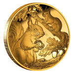 1 oz Gold Niue 2026 Proof - Eichhörnchen / Squirrel...