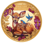 1 oz Gold Niue 2026 Proof - Das REHKITZ / FAWN - Freunde des Waldes / Friends of Forest - Auflage 30 ! 100 NZ$
