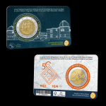 2 Euro Belgien 2026 -Sternwarte & Geograph. Institut - Coincard - Flämisch