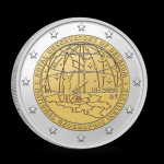 2 Euro Belgien 2026 -Sternwarte & Geograph. Institut - Coincard - Wallonisch