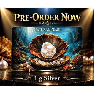 Neu * 1 g Silber SÜSSWASSERPERLE / Silbernachbildung - Wunderschönes Motiv ! - Serie Perlen der Welt / Pearls of the World - Keine Echte Perle !
