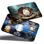 Neu * 1 g Silber SÜSSWASSERPERLE / Silbernachbildung - Wunderschönes Motiv ! - Serie Perlen der Welt / Pearls of the World - Keine Echte Perle !