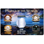 Neu * 1 g Silber SÜSSWASSERPERLE / Silbernachbildung - Wunderschönes Motiv ! - Serie Perlen der Welt / Pearls of the World - Keine Echte Perle !